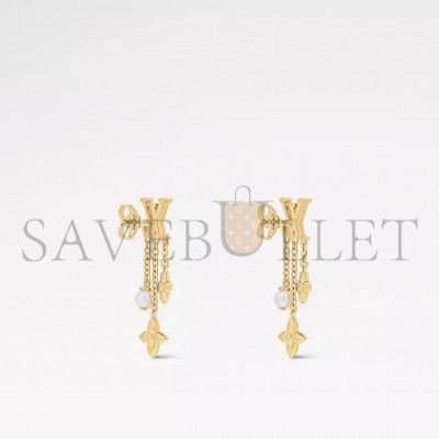LOUIS VUITTON  LV LOUISA LOGO EARRINGS M01574